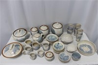 38 Piece Handmade Pottery Tableware Set