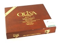 Oliva Melanio Maduro Wood Cigar Box 9"x8"x1-1/2"