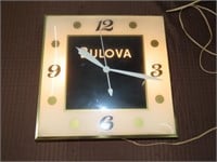 Vintage Lighted Bulovia Clock