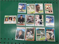 18 giants baseball collectors cards