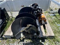 Unused 2024 Skid Steer Auger Drive & Bit