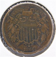 1866 2 Cent Piece.