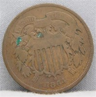 1864 2 Cent Piece.