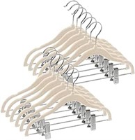 *NEW Pack of 12 Baby Hangers with Clips Ivory