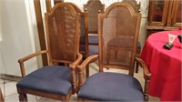 (2) Cane Back Dining Chairs with Arms