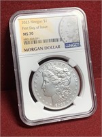 2023 NGC FIRST DAY ISSUE SILVER MORGAN DOLLAR MS70