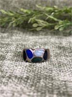 .925 Sterling Silver Multi-Gem Ring