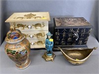 Jewelry Boxes, Porcelain Vase, Figurine