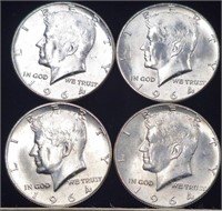 1964 Kennedy Silver Half Dollar Coins Uncirculated