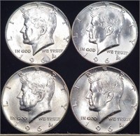 1964 Kennedy Silver Half Dollar Coins Uncirculated