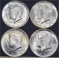 1964 Kennedy Silver Half Dollar Coins Uncirculated