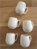 New Porcelain  small  coffee mugs white set of