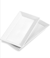New 10 Inch Ceramic Serving Platters, White