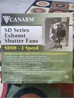 Exhaust shutter fan