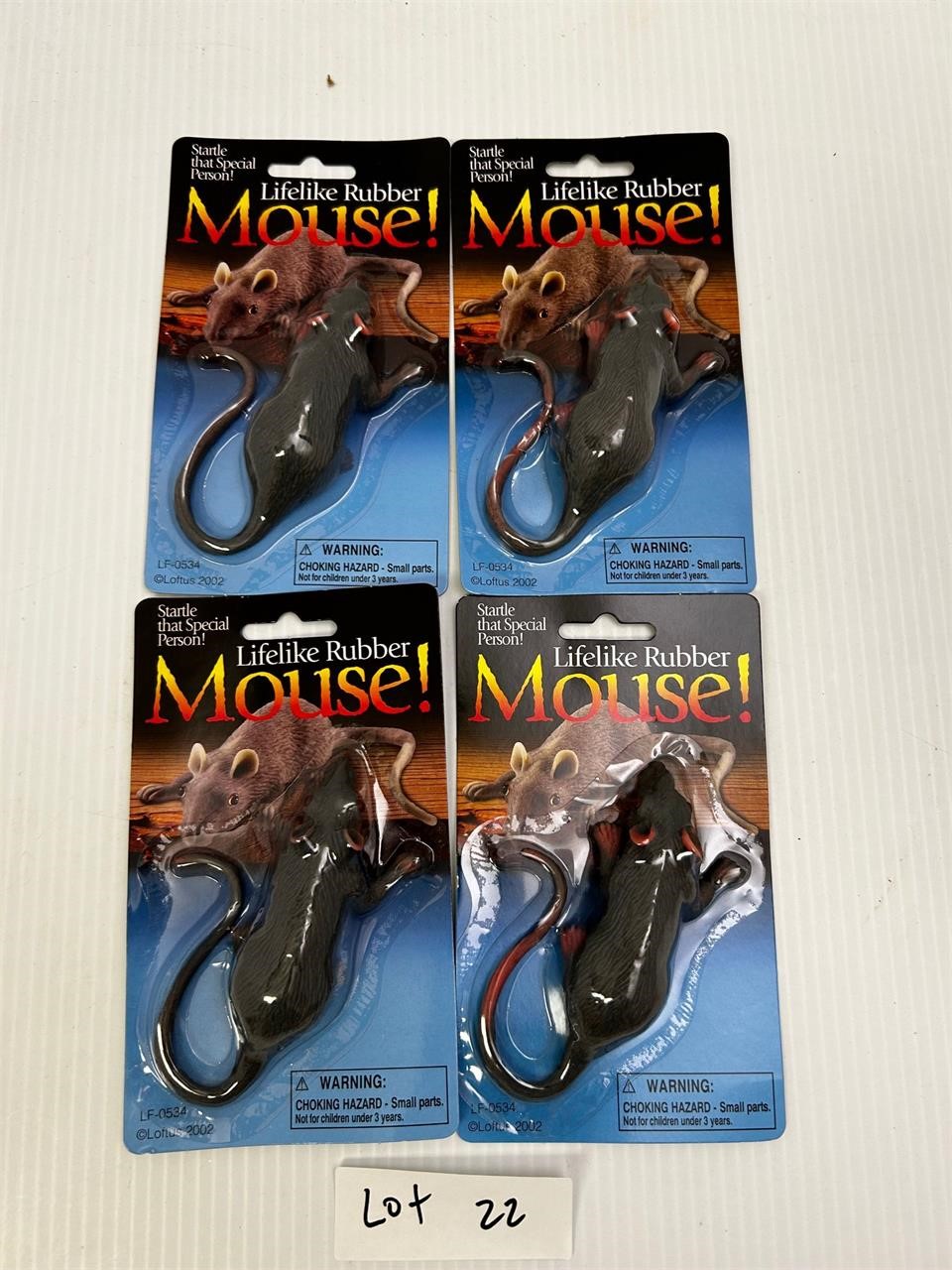 Lot of 4 New Fake Mice Rubber Mouse
