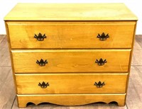 Early American Pine Wood Chest Of Drawers