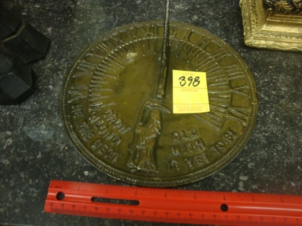 Metal sundial