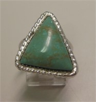 Sterling Silver & Kingman Turquoise SW Ring