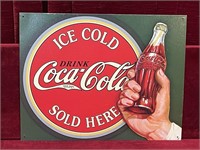 Drink Coca-Cola Tin Sign - Repro - 16" x 12.5"