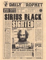 Harry Potter Daily Prophet Sirius Black Flyer prin