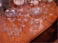 41 pieces of Candlewick crystal: water goblets,
