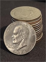 (14) Eisenhower $1.00 Coins