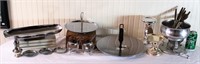 Vintage Chrome & Metal Ware Serving Pieces