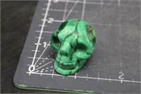 Malachite Skull With Orbicular Pattern