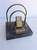 Brass & Marble Desk Calendar 5"x4"
