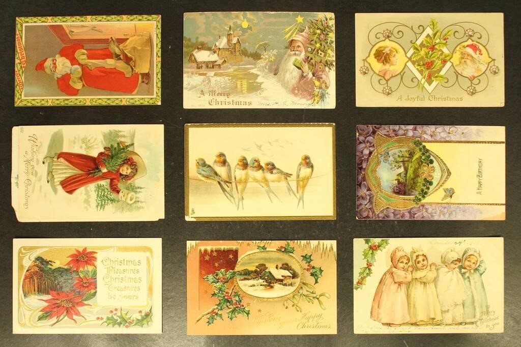 Postcards 37 Christmas and Holiday Postcards, earl