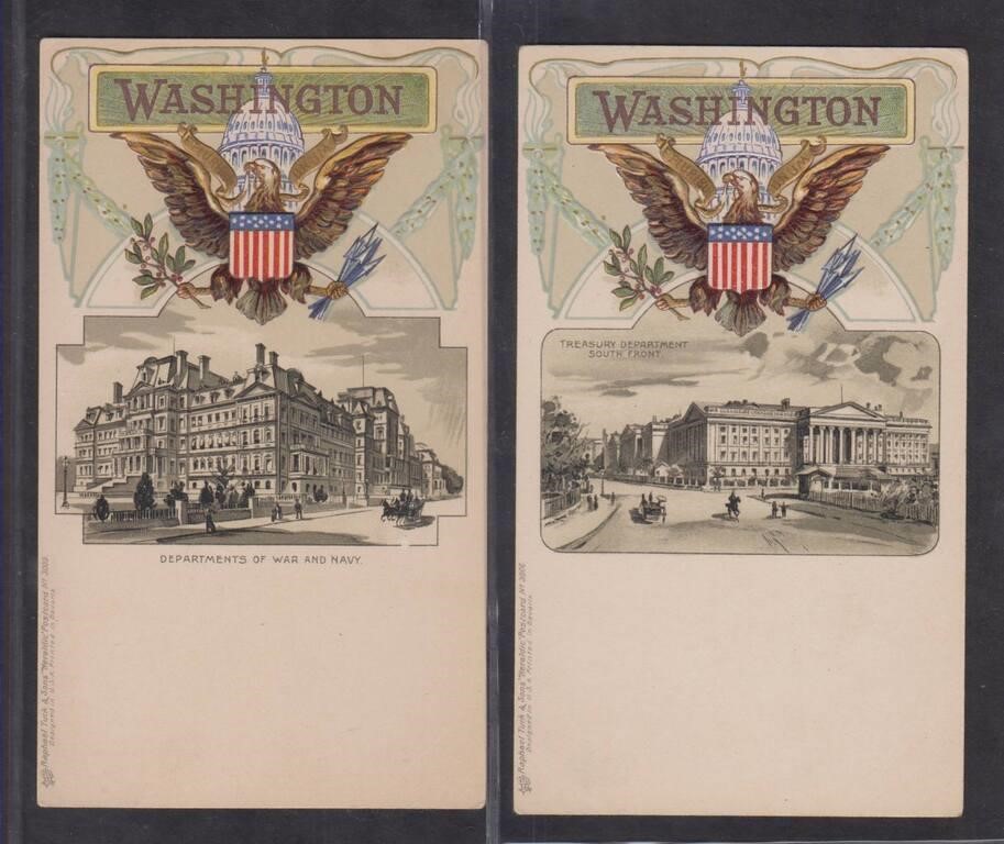 US Postcards 2 early 1900s Tuck color lithographed