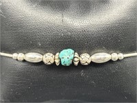 Sterling and Turquoise Bracelet 
TW 5.78g