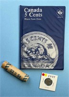 CAN Nickel lot book + roll see desc