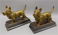 Jennings Bros 1920's Scottie Dog Terrier Bookends