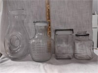 Mixed Clear Glass Storage Canisters & Pitchers