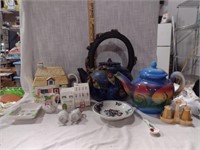 Ceramic Art Tea Pots & McNicol China Dish-Balt MD