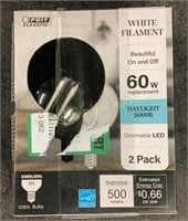 Feit Electric 60W White Filament Bulbs E26