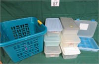 Organizer Containers w/ Lids & Basket