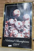 FRAMED NATIONAL CHAMPIONS 1994 HUSKERS POSTER