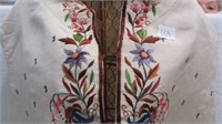 Colonial Gentlemans Vest Handed Embroidered circa