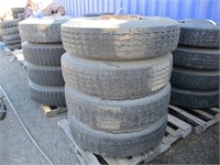 (4) 12R22.5 Tires