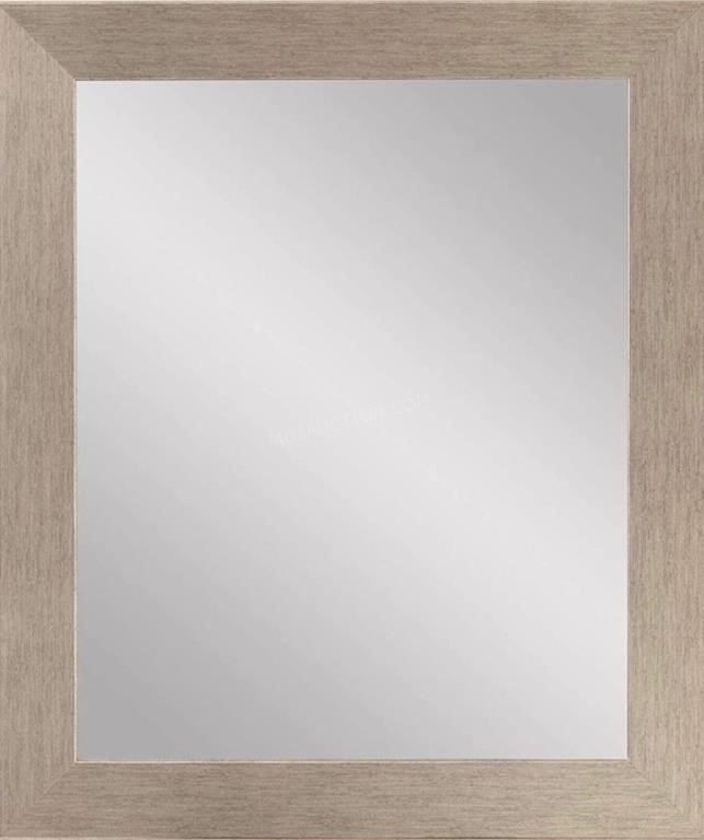 Silver Wood Grain Framed Mirror (3Ft 4")