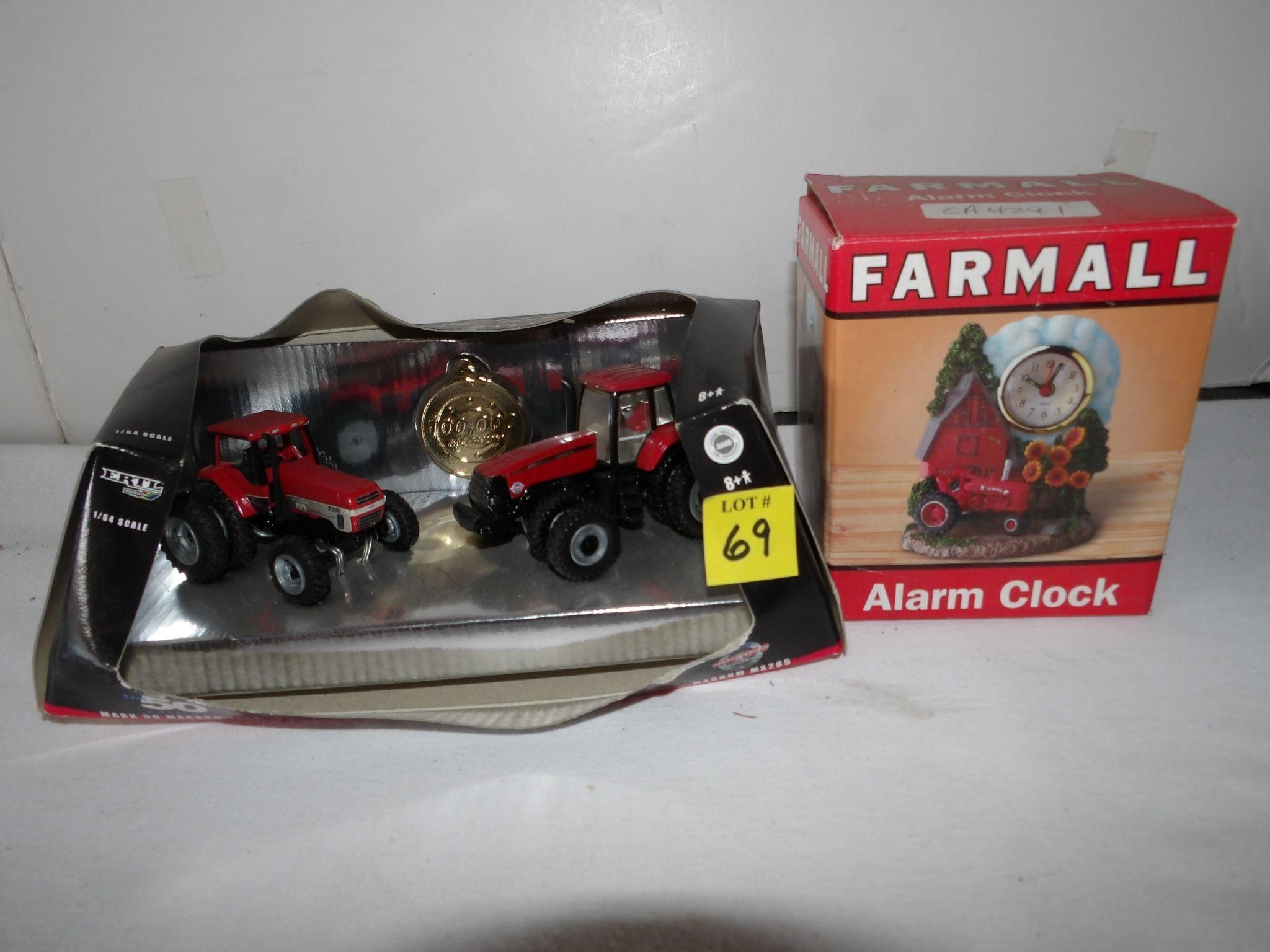 Farmall Clock & 1/64th Set--Bad Box