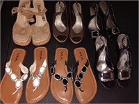 6 Pair of size 8 women's shoes heels sandels