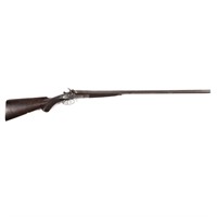 G.E. Lewis 12 gauge double barrel hammer shotgun