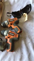 Ridged drills and charger, grinder