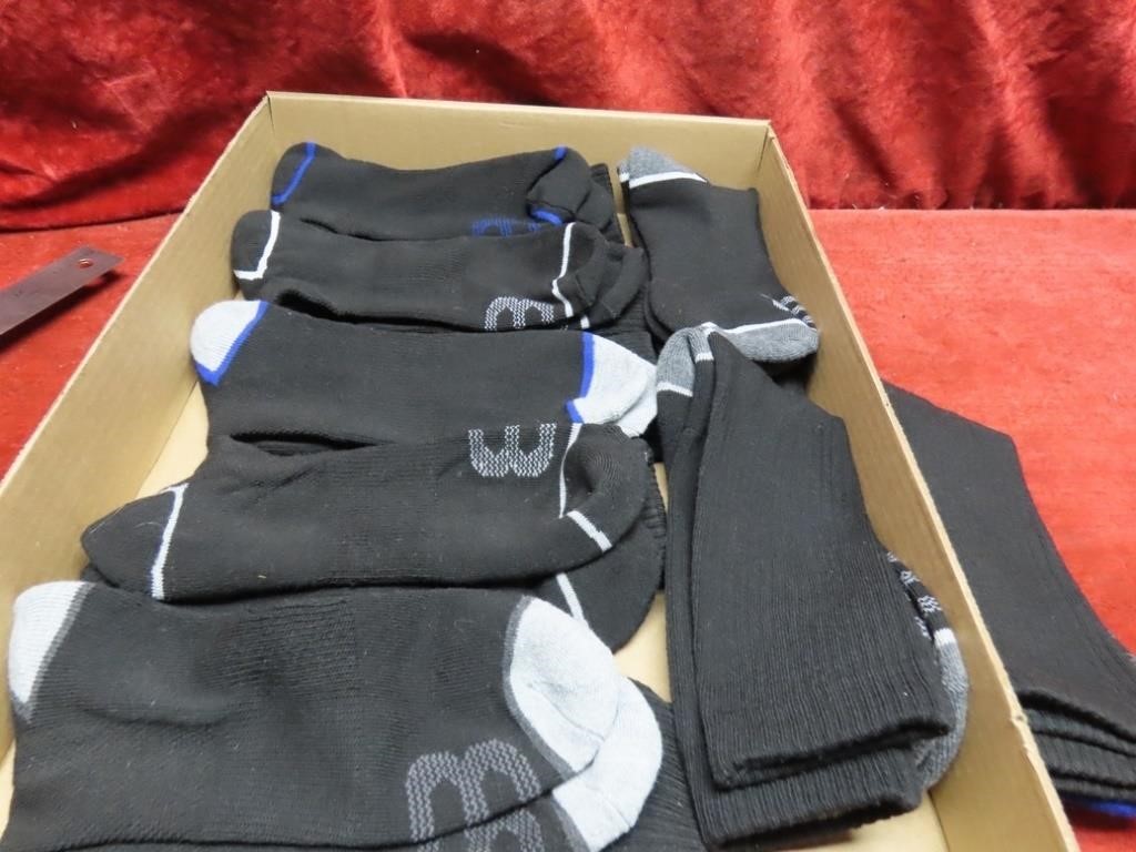 (8)new black socks..