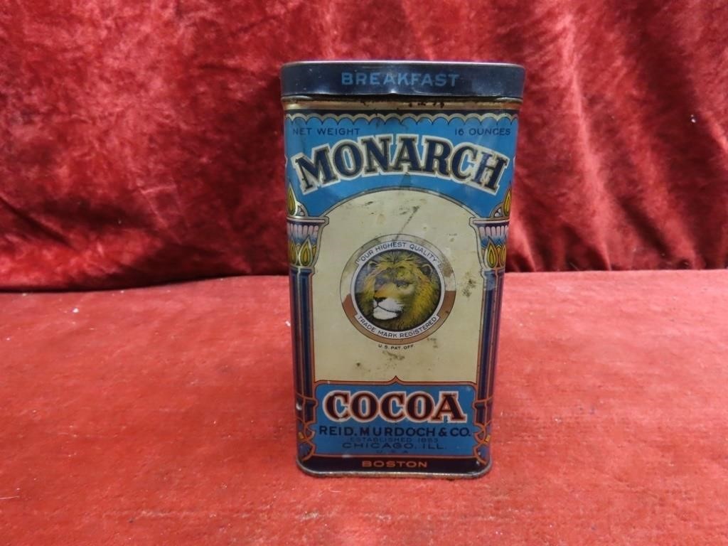 Vintage Monarch Cocoa tin.