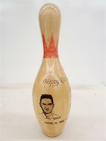 Hand Carved wood retirement bowling pin