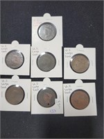 LOT OF (7) ASSORTED U.S. LARGE CENTS